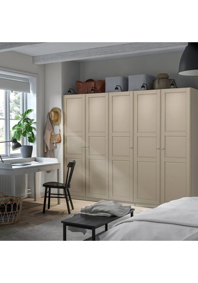 Ikea Gri Modern Kapaklı Gardırop 250x60x201 Cm