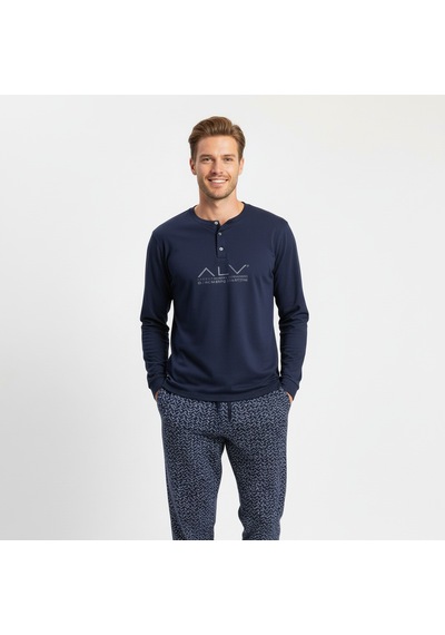 Bonbon Erkek Pamuklu Bohçalık Ve Çeyizlik Lacivert Renk Pijama Takımı Al001 V1