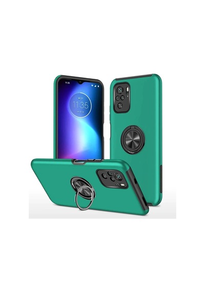Xiaomi Poco F3 Uyumlu Kılıf Elit Yüzüklü Kapak - Yeşil