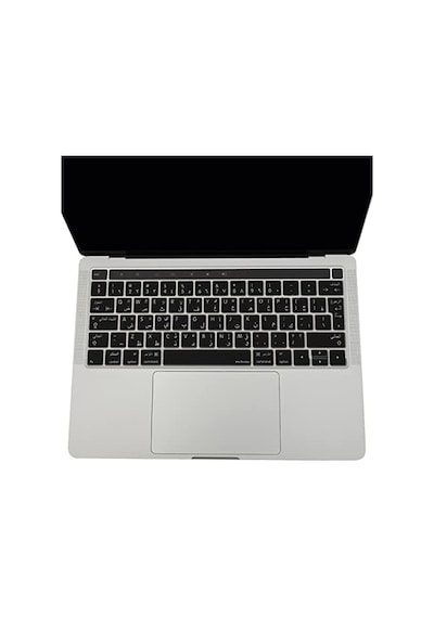 Arapça Klavye Koruyucu Macbook Pro 13 15 Touch Bar Uyumlu A1706 A1989 A2159 A1707 A1990 Uk Iso Ters L Enter Arapça Baskılı Silikon Keyboard Cover Siyah