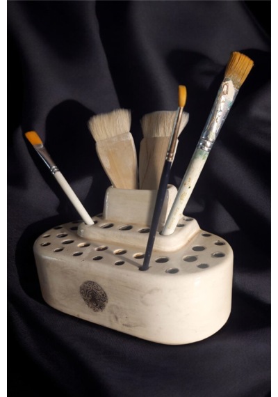 Resim Fırçası Tutucu Seramik Standı 19x10x10 Cm