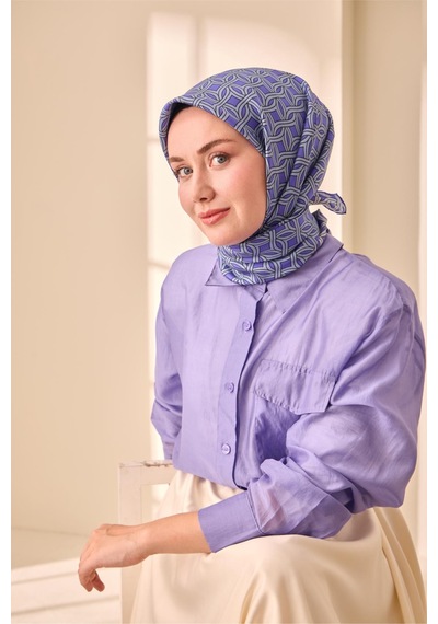 Silk Home Twill İpek Eşarp 11479-15 Funda, Buz Mavisi