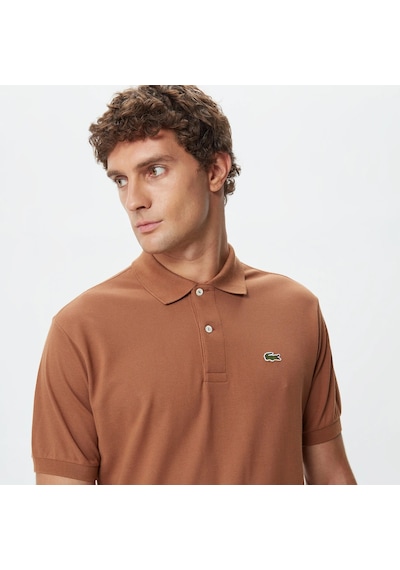 Lacoste Erkek Klasik Pike Kumaş Polo T-shirt Kahverengi