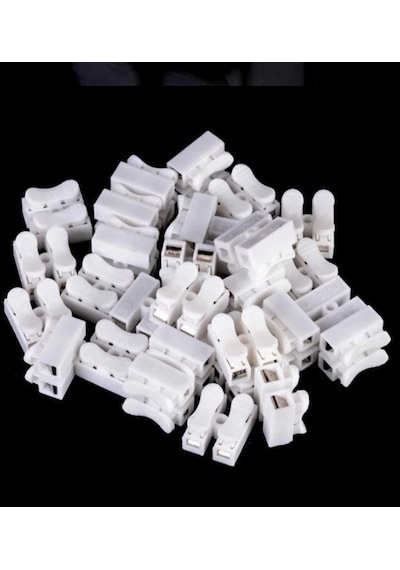 10 Adet - Ic-272 Mandallı Vidasız Klemens Basmalı Tip 2 Li 2 Pin N11.464