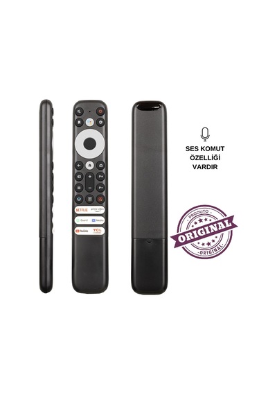 Ses Komutlu Tcl Rc902v Rmr1 -21bn Netflıx-prıme Vıdeo-guard-medıa-youtube Tuşlu Lcd Led Tv Kumandası