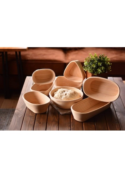 Puder Ekmek Mayalama Sepeti Yuvarlak 22 Cm Çok Renkli