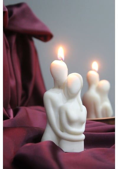 Bernami Biblo Pinterest Sarılan Çift Mum , Heykel Mum , Soya Mumu , Vegan Mum , Diğer