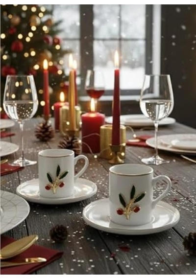 Regna Home Fine Living Kokina 4 Parça 2 Kişilik Kahve Fincan Seti 93 Ml Diğer