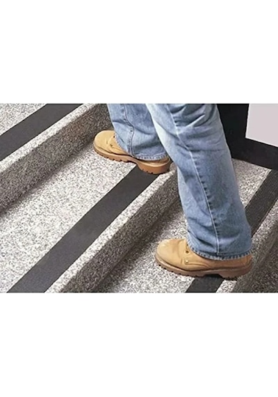 5 Cm Genişliğinde Yapışkanlı Kaydırmaz Bant, 10 Metre, Siyah