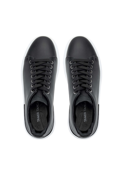 Tamer Tanca Erkek Hakiki Deri Siyah Sneakers & Spor Ayakkabı 381 19669 Erk Ayk Y24 Sıyah Siyah