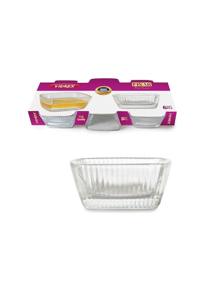 Vıdrex Pınar Kare Bal Kase 6 Adet 7 CM