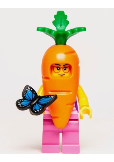Orjinal Lego Minifigür Carrot Suit Costume Lady With Butterfly