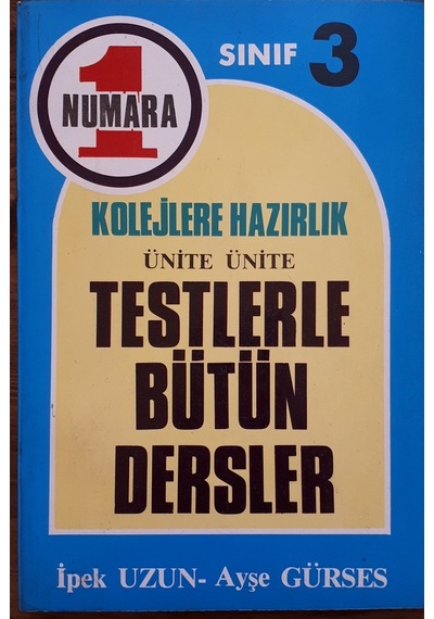3.Sınıf Bütün Dersler Testlerle Tamamı Test 1987 Yılı Baskısı