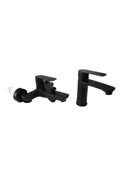 Fleko Siyah Mix Lavabo& Banyo Batarya 2li Set Diğer