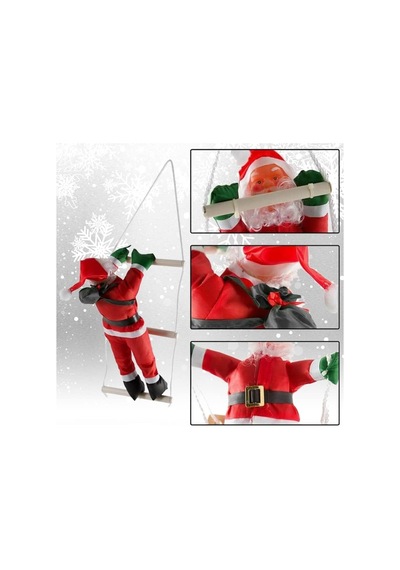 Süsle Bebek Ve Parti Merdivene Tırmanan Noel Baba - 57 Cm Diğer