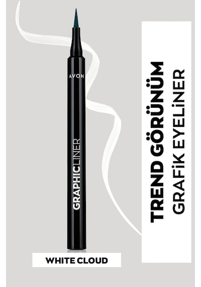 Avon Graphic Liner Keskin Uçlu Likit Eyeliner White Cloud