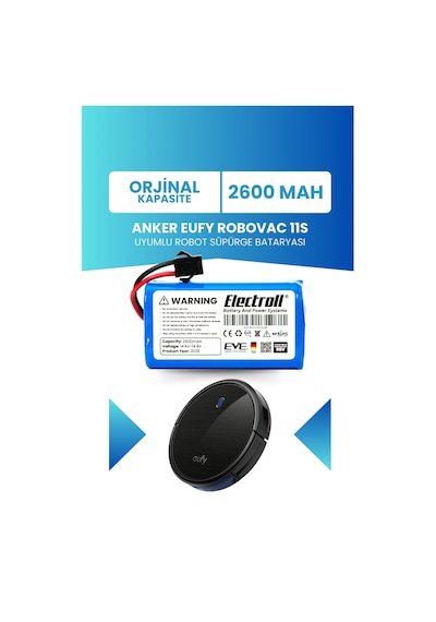 Anker Eufy Robovac 11S Batarya 14.8 Volt 2600Mah