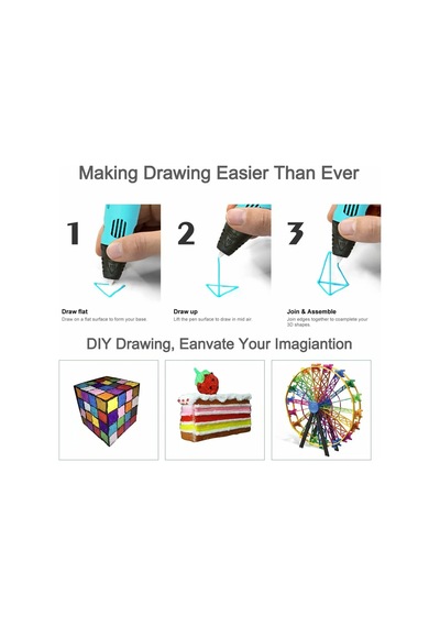 Lemestar Lcd Ekranlı 3d Yazıcı Kalemi - Çocuklar Ve Yetişkinler İçin Hızlı Ve Güvenli 3d Modelleme, Çizim Ve Tasarım Aracı