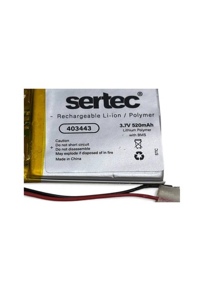Sertec 403443 3.7v 520 Mah Li-polymer Pil Devreli/1.5a Evimdeyokyok
