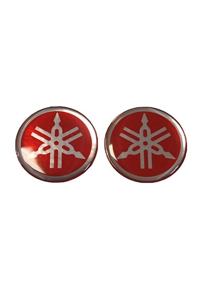 Motosiket Damla Sticker Yamaha 4.5cm Kırmızı - 2 Adet