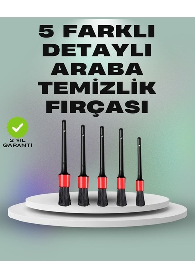 Ers 5'li Araç Temizlik Fırça Seti-detaylı Temizlik İçin Çok Amaçlı Fırçalar