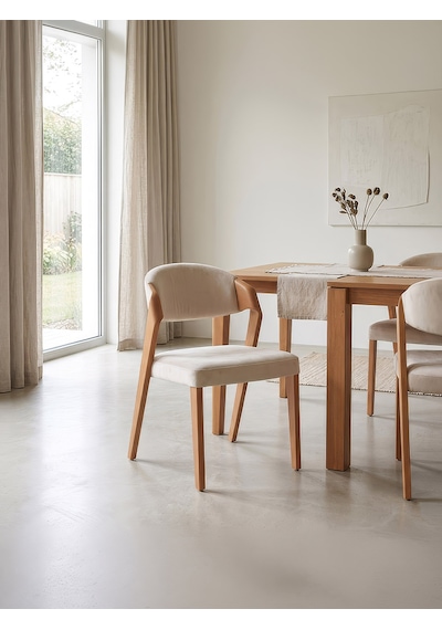 Palazzo Curva Kayın Ahşap Sandalye Natural