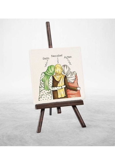Kişiye Özel Türbanlı Karikatürlü Doğal Taş 42790
