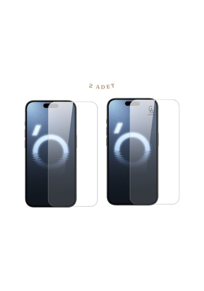 Apple Uyumlu   iPhone 16 Plus İle Ekran Koruyucu Şeffaf Temperli Kırılmaz Cam Ekran Koruyucu 2 Adet