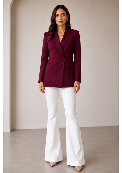 Gül&can Butik Mürdüm Blazer Ceket Bordo