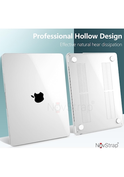 Novstrap Apple Uyumlu MacBook Air 15 İnç 2023 A2941 M2 Çip İle Kılıf Sert Parlak Koruma Kapak