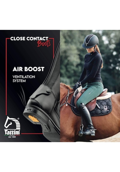 Tattini Unisex Hakiki Deri Siyah Medium Binici Cizmesi Çizme 990 Bracco Cızme Black- Medıum Siyah