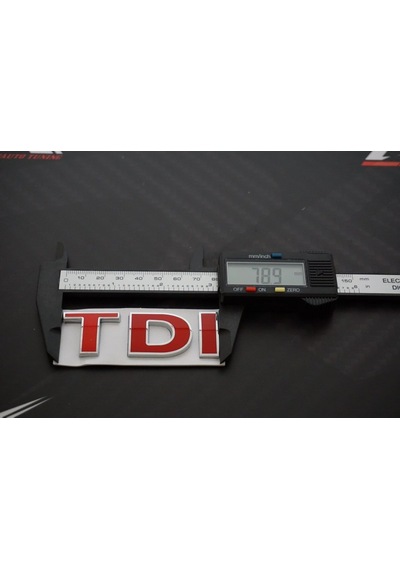 Volkswagen Tdi Bagaj Krom Metal 3M 3D Yazı Logo Arma 3 Kırmızı