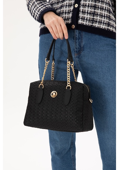 U.S. Polo Assn. Kadın Siyah Kol Çantası 50303430-VR046