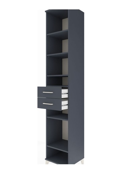 Hyperion Dolap 6 Raflı 2 Çekmeceli 44x44x243 Antrasit-antrasit Antrasit