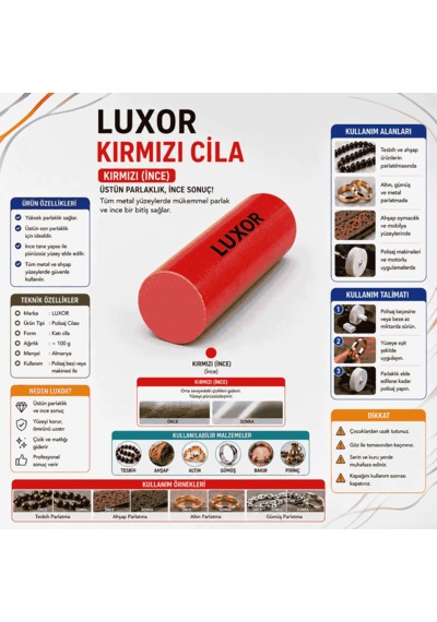 Luxor Polisaj Cila - Kırmızı Luxor Cila