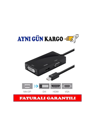 Mini Displayport To Hdmi Vga Dvi Çevirici