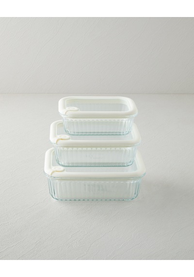 Whity Borosilikat Saklama Kabı 640 Ml Beyaz