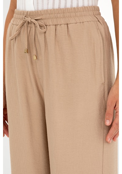 U.S. Polo Assn. Kadın Kum Kanvas Pantolon 50281147-VR085