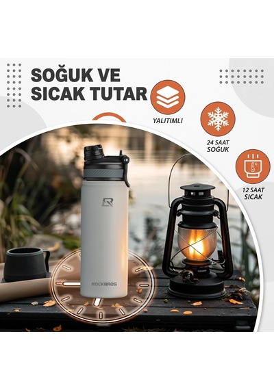 550 Ml Paslanmaz Çelik Vakumlu Termos Beyaz