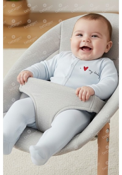 Bebegen Unisex Daddy Yazılı Beyaz Patikli Tulum Çok Renkli