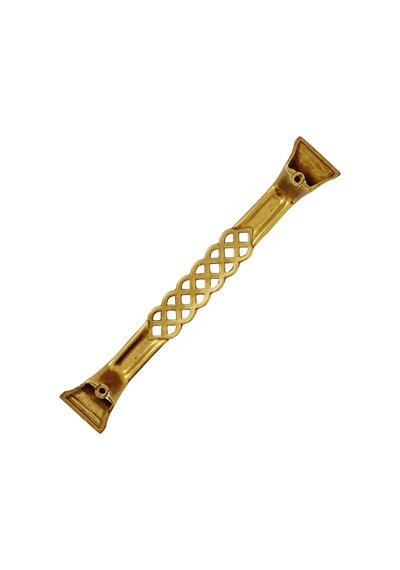 Metal Kulp Kristal Antiksarı 160mm - 5 Adet Sarı