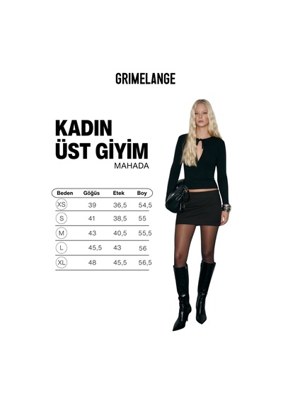 ETHIQUET MAHADA Kadın Yumuşak Ve Esnek Kumaşlı Bağlama Ve Göğüs Dekolteli Siyah Bluz