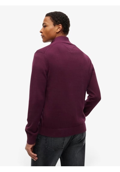 Tommy Hilfiger Tjm Slm Ess Lıght Zıp Swtr Ext Erkek Mor Kazak - Dm0dm21654