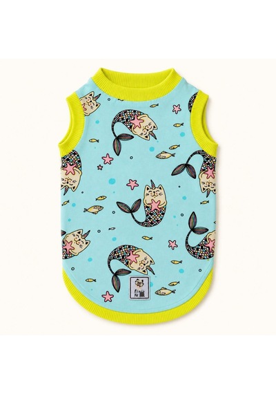Miniş Mermaid Dream Küçük Irk Köpek Esnek Penye T-shirt-21573