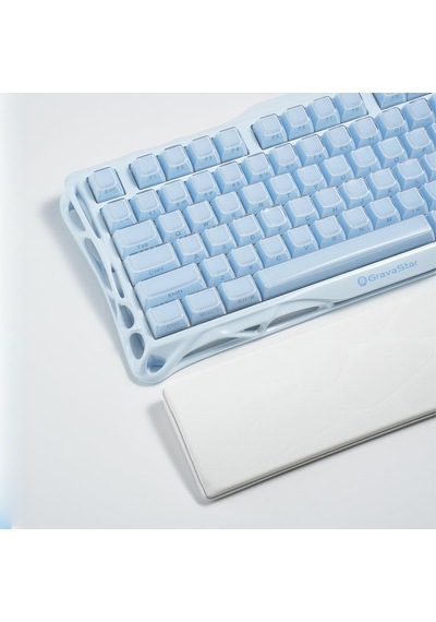 Gravastar Klavye Bilek Desteği, Ergonomik Kaymaz Tabanlı, Pu Deri Yüzeyli, Bilek Destek Pedi, Beyaz-