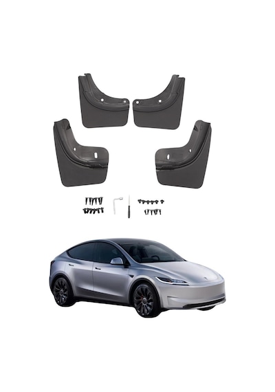 Tesla Juniper Ön Ve Arka Paçalık  Model 4 Adet Siyah