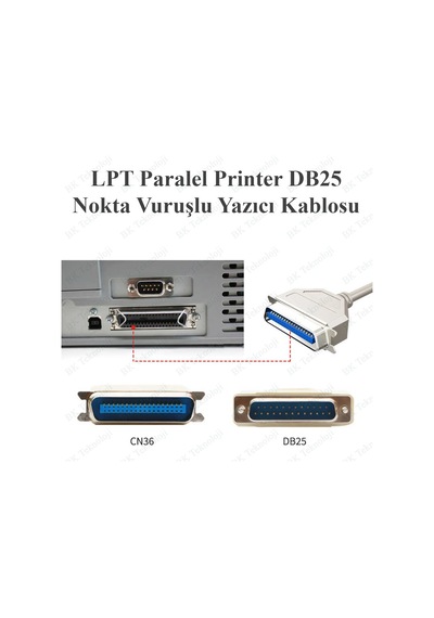 Lpt Paralel Printer Db25 Nokta Vuruşlu Yazıcı Kablosu