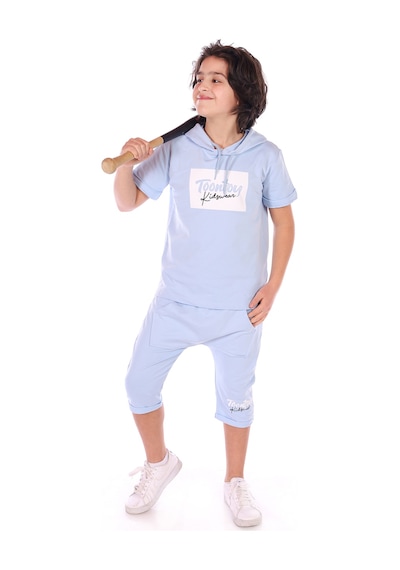 Toontoy Erkek Çocuk Toontoy Kids Wear Baskılı Bermudatakım Mavi