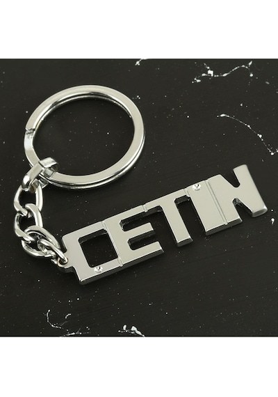 Ilkeshop Çetin İsimli Anahtarlık- Çok Renkli