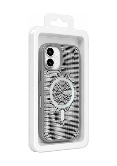Nettech Apple iPhone 11 Uyumlu Taşlı Seri Arka Koruma Kılıf - Gri